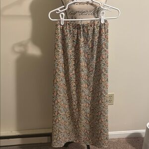 SHEIN Cream Tan Smocked Maxi Skirt Casual
